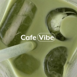 close up of a matcha drink